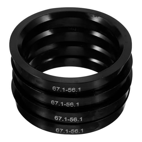 GRIRIW Anillos Centradores para Ruedas de Coche 671-561 MM Adaptadores de Buje Central de Plástico Juego de 4 Piezas Correctores de Vibración para Conducción Suave y Estabilidad