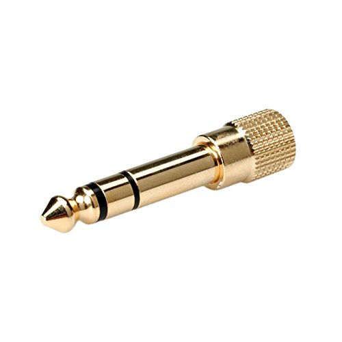 Roline 11.09.4211 Stereo Adaptor 6.35 mm Male / 3.5 mm Female, Gold - Image 2