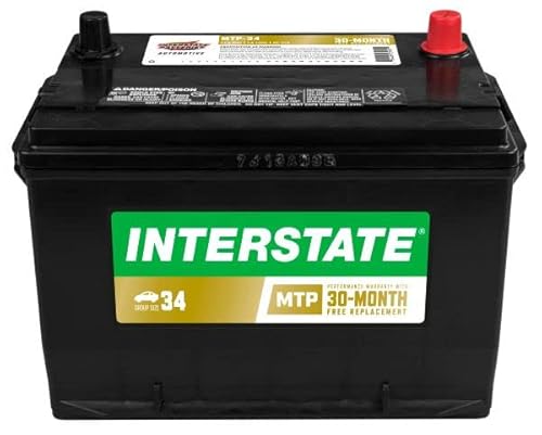 Interstate Batteries Group 34 Car Battery Replacement (MTP-34) 12V, 800 CCA, 30 Month Warranty, Replacement Automotive Battery for Cars, Trucks, SUVs and Minivans