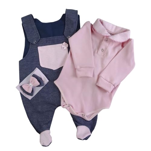 Conjunto Body Manga Longa com Jardineira MeninaChiquinha 03 Peças (RN)