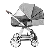 reer ShineSafe Bite 3in1: Sonnenschutz, Insektenschutz und Schlummertuch, universelles Zubehör für Kinderwagen und Buggys, grau, 84131