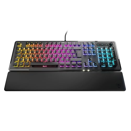 Turtle Beach Vulcan II - Clavier Gaming PC, interrupteurs mécaniques Titan II, Touches rétro-éclairées RGB Personnalisables, Repose-Poignets Amovible, Noir