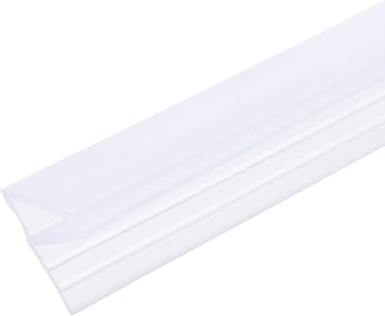 METALLIXITY F-Type Seal Strip 177.17" Long, for 1/4" Glass 1pcs, Silicone Frameless Shower Door Bottom Seal - for Furniture Repair Door, Translucent