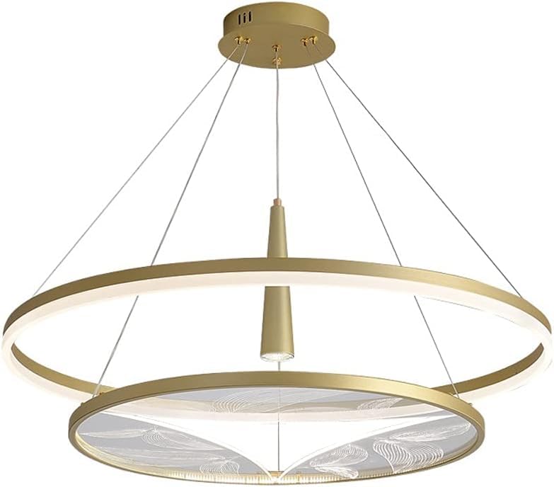 Lustre à intensité variable suspendu en acrylique style chinois pour salon et restaurant L