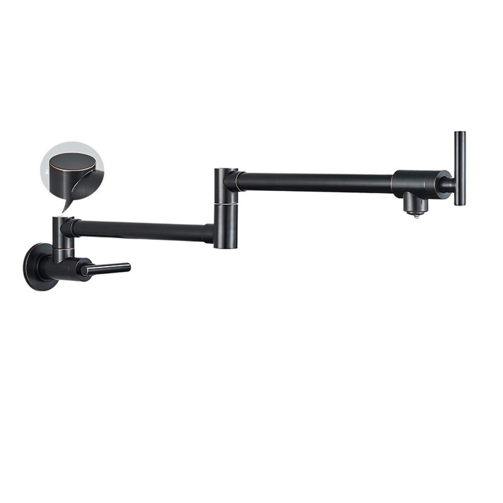 Gqnblvhzupdm A-Oil Rubbed Bronze Kitchen Faucets, Chrome Nickel Black Brass Pot Filler Tap, Wall Mounted Kitchen Faucet, Single Cold Hole Rotate Folding Spout(A-Oil Rubbed Bronze)