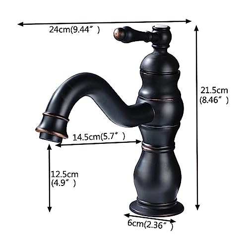 Grifo de baño caliente y frío para evitar salpicaduras en lavabos hondos 6