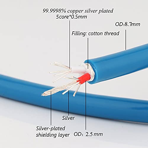 Monosaudio AUDIOPHILE XLR CABLES Ofc Silver Plated Pair Female To Male Balanced Interconnect Cable Signal Cord Speaker Cables thumb #1