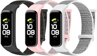 TumpCez Solo Loop Nylon Straps Only Compatible with Samsung Galaxy Fit 2 Strap for Women Men, Adjustable Lightweight Breathable Comfortable Sports Replacement Wristband for Samsung Galaxy Fit2 SM-R220