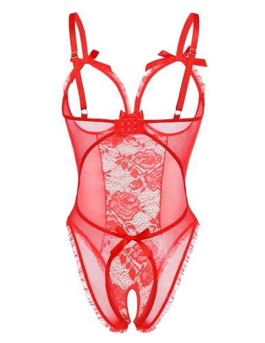 Image of Avidlove Women One Piece Lingerie Sexy Lace Babydoll Mini Bodysuit