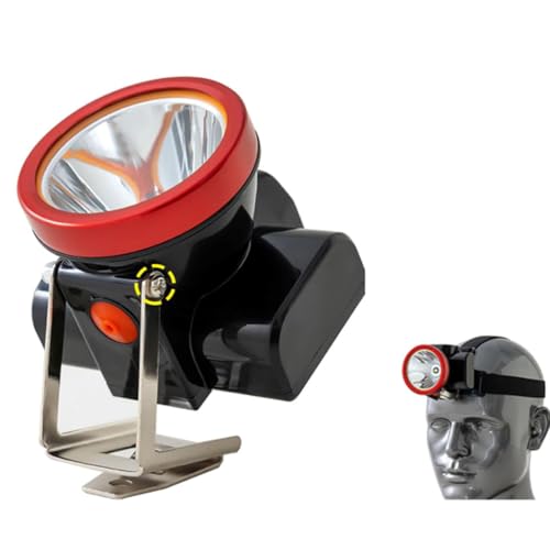 HYZHANHONG Linterna Frontal LED de Alta luminosidad para Cascos Linterna de Casco Recargable e Impermeable Un compañero confiable para Caminatas nocturnas al Aire Libre