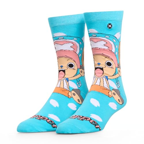 Odd Sox Tony Tony Chopper Novelty Crew Socks Size Large Mens 812 / Womens 9.513.5 Anime Fan Gift Durable Knit Officially Licensed - One Piece Graphic Design