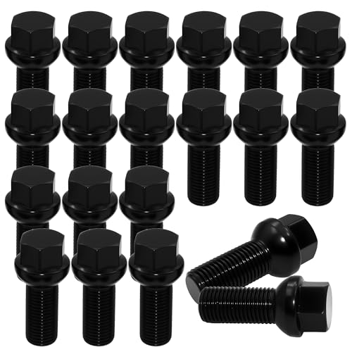 M14x1.5 OEM Lug Bolts, 28mm Thread, Ball Seat for Audi,17mm Hex, 20PCS