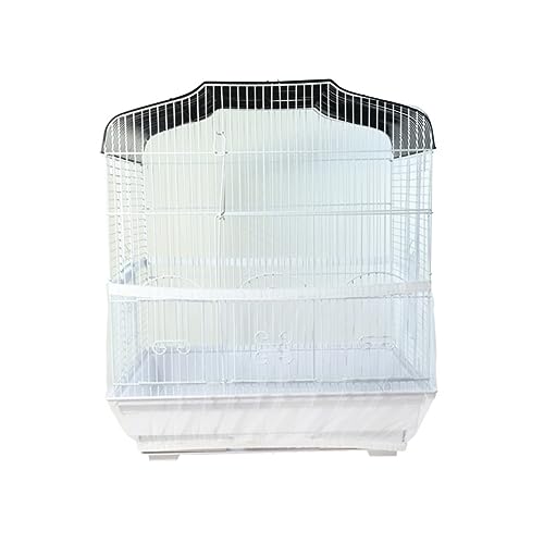 VANZACK Parrot Cage Cover Cage Net Cover Birdcage Skirt Mesh Birdcage Accessory White Easy to Clean Install