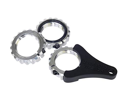 X-Targets Lee Precision Ultimate Lock Rings 90566 – 3 Kontermuttern aus Aluminium mit O-Ring und Schlüssel für Matrizen 7/8-14 von X-Targets