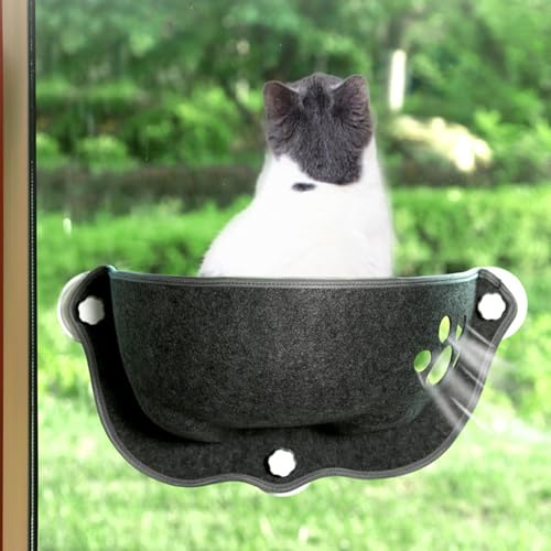 Hamaca para ventana de gatos HoveeLuty suave y lavable 5