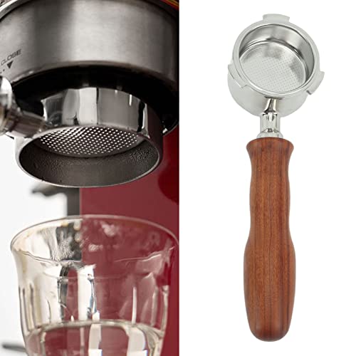 Portafiltro Nu, Portafiltro de café Sem Fundo 51mm para Casa (D Ramificação Ácida Vermelha)