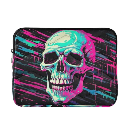 Funda para portátil 13-14 pulgadas impermeable con diseño calavera