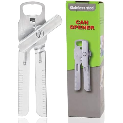 Bugucat Dosenöffner 3 In 1,Manuell Deckelöffner Can Opener Sicherheits Büchsenöffner Kapselheber, Edelstahl Edelstahlöffner,Flaschenöffner Glatte Kante Cover