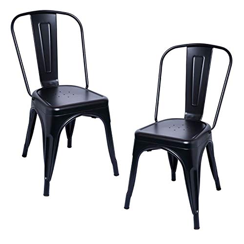Regalos Miguel - Packs Sillas Comedor - Pack 2 Sillas Torix - Negro Mate - Envío Desde España
