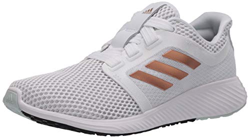 adidas Women's Edge Lux 3 Running Shoe, White/Copper Metallic/Dark Green, 8 M US