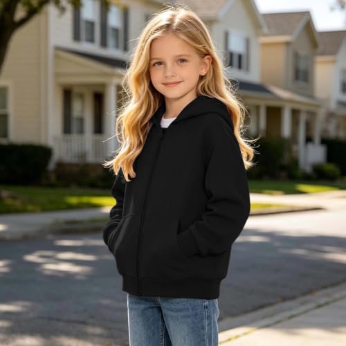 Sblioda Boys Zip Up Hoodie Kids Zip Up Hoodie Black - image 9