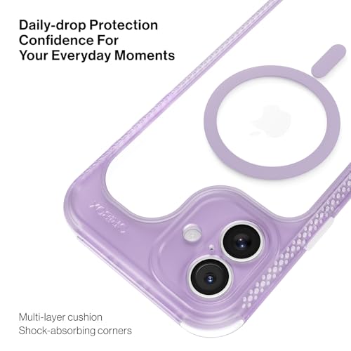 ORIbox Seralyn Series for iPhone 16 Plus Case - MagSafe Compatible, Triple-Layer Shockproof Protection, Crystal-Clear Back with Elegant Matte Frame(6.7", Lilac Dream) by ORIbox - Used condition - Image 3