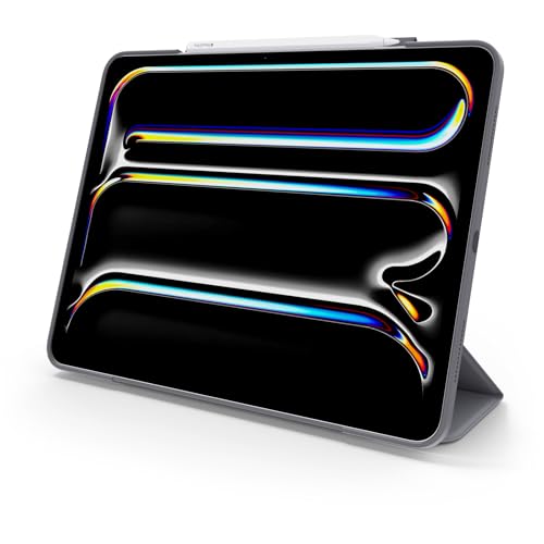 Image of OtterBox Symmetry Series Folio Case for iPad Pro 13-inch (M4 and M5) - Thunderstorm (Black), Ultra-Sleek Design, Multiple Viewing Positions, Magnetic Sleep /Wake Cover, Slim, Protective Folio for iPad