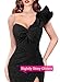 VFSHOW Womens Formal Prom Ruffle One Shoulder Ruched Maxi Dress Beaded Strap 2025 Sexy Twist Front High Split Wedding Guest Long Cocktail Sparkly Evening Gown (Black, X-Large) 10939 BLK XL