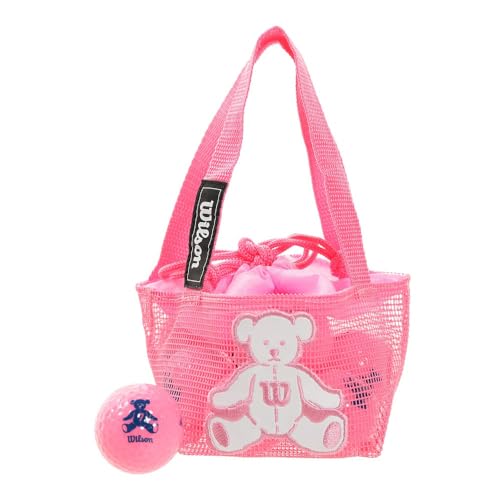 Wilson(ウィルソン)ゴルフボール BEAR4 ネット ピンク 1枚目