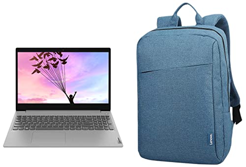 Image of Lenovo IdeaPad Slim 3 Intel Core i3 10th Gen 15.6 inch (39.62cm) FHD Thin & Light Laptop, 81WB01E7IN & Casual Laptop Backpack B210 39.62 cm (15.6-inch) Water Repellent Blue