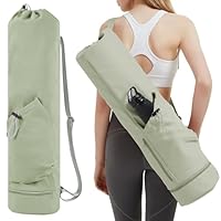 Yogatasche mit Nassfach und Flaschentasche Sporttasche Damen Verstellbarer Schultergurt Gym Yoga Tasche für Pilates Yogamatten & Yoga-Zubehör, Grün(Patent Angemeldet)