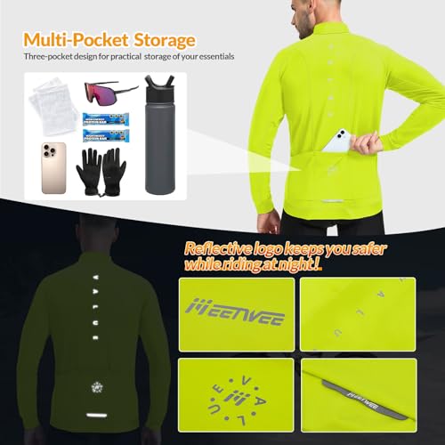 Maillot de cyclisme homme thermique MEETWEE pour sorties vélo automnales - 4
