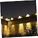 DECOMELODY 2pcs Solar Fence Lamp Led Outdoor Lighting Tool for Garden Lawn Walkway Decor and Easy to Install Design for Use