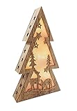 lichterhaus erzgebirge shop Abmessung: 19*5,3*32cm XL Weihnachtsdeko Holz LED beleuchtet mit 3D Effekt 32cm Hoch Lichterhaus Weihnachten