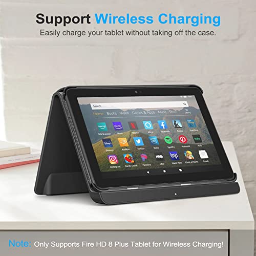 Fintie Trifold Case For Amazon Fire Hd 8 And Fire Hd 8 Plus Tablet (Fits Both 12Th/10Th Generation, 2022/2020 Release) - Slim Lightweight Hard Shell Stand Cover With Auto Wake/Sleep, Black #TOP4