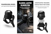 BiciVerso Fahrradklingel für AirTag Halterung – Verstecktes AirTag Fahrrad Klingel Gehäuse – Wasserdichter Diebstahlschutz für Mountainbike, Rennrad & E-Bike – Inkl. Montagewerkzeug. – Ansicht 2