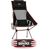 normani Ultralight Folding Camping Chair XXL Camping Chair with Long Backrest and Cushion Outdoor Chair Beach Chair Travel Chair Folding Chair Fishing Chair Load 150 kg (330 lbs)