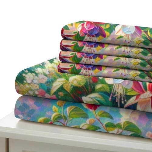 Housse de couette fuchsia 3D fermeture éclair douce zip