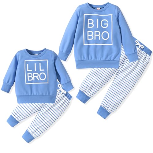 Big Brother Little Brother Matching Outfits Toddler baby boy Sweatshirt+Long Pants Fall Winter Matching Outfits