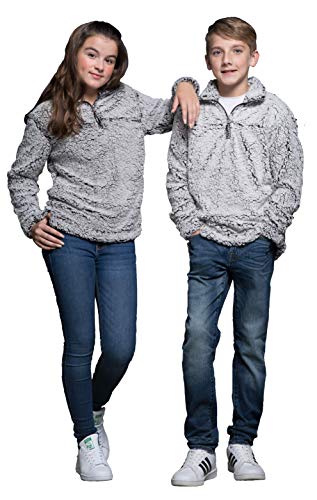 Boxercraft Youth Sherpa Pullover, Vintage Navy, Medium2