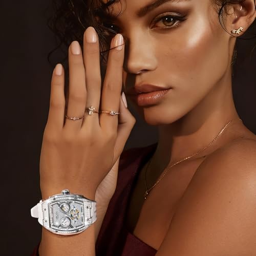 Image of OLEVS Watches for Women Luxury Elegant Stainless Steel Waterproof Luminous Diamond Women's Fashion Watch Ladies Watches for Small Wrists