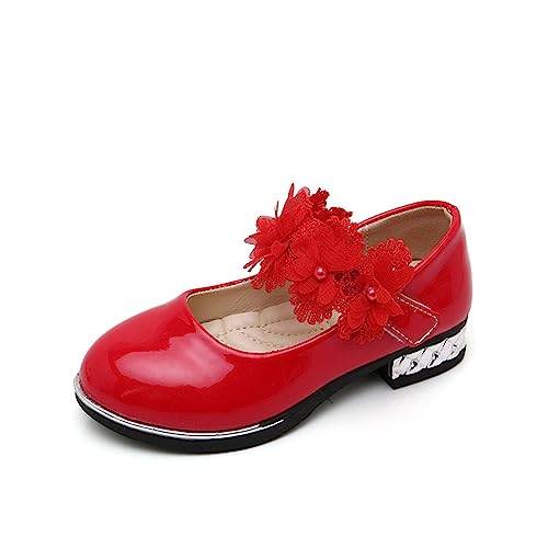 Girls Dress Shoes Flower Flats Ballet Ballerina Mary Jane Wedding Party Shoe