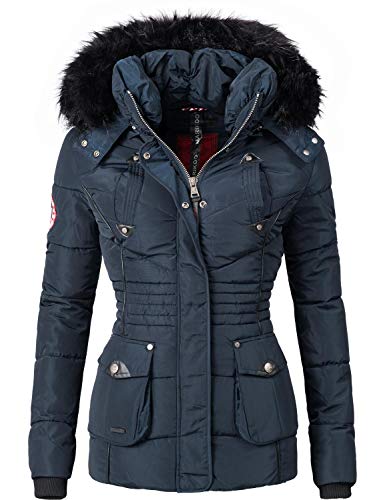 Preisvergleich Produktbild Marikoo Damen Winter Jacke Steppjacke Vanilla Blau Gr. S