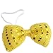 Produktbild LED Krawatte Fliege Pailletten Blinkend Party Deko Bow Tie Weihnachten Flashing Gelb