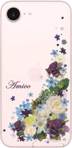 【全機種対応＊】押し花風 ディズニーケース オーダーページ【セミオーダー】 Amazon.co.jp: ［らふら］ スマホケース 名入れ iPhone17e用 押し花風
