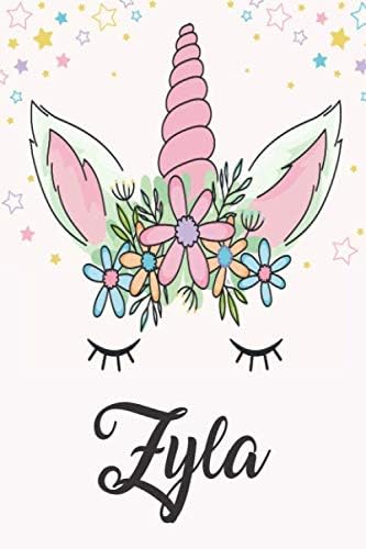 Zyla: Unicorn Notebook For Girls, Personalized Unicorn Gifts For Girls , Notebook with Personalized Name, Perfect Gift For Birthday Christmas and Graduation 120 Pages - 6x9 Size