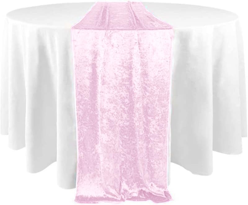 Elegant Event Essentials, Crushed Velvet Party Long Table Runner, for Spring Party Wedding, Reception, Banquet