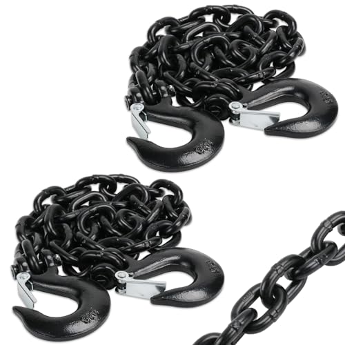 Cadenas de remolque JEXTRA de 1/4 con ganchos de seguridad de horquilla para tractor y camión