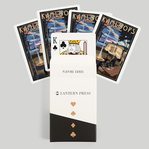 Lantern Press Kamloops Baraja de Poker Retro con Familia Oso miniatura 6