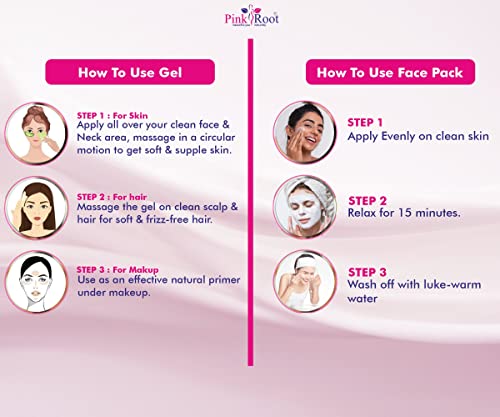 Image of Pink Root Aloe Vera Mask 500gm with Papaya Gel 500gm